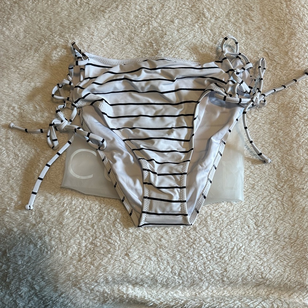 Lace-up Strip Bikini Bottom
